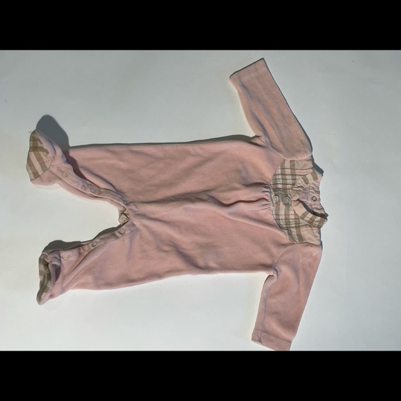 Baby Burberry Pink Sleeper - Picture 2 of 4